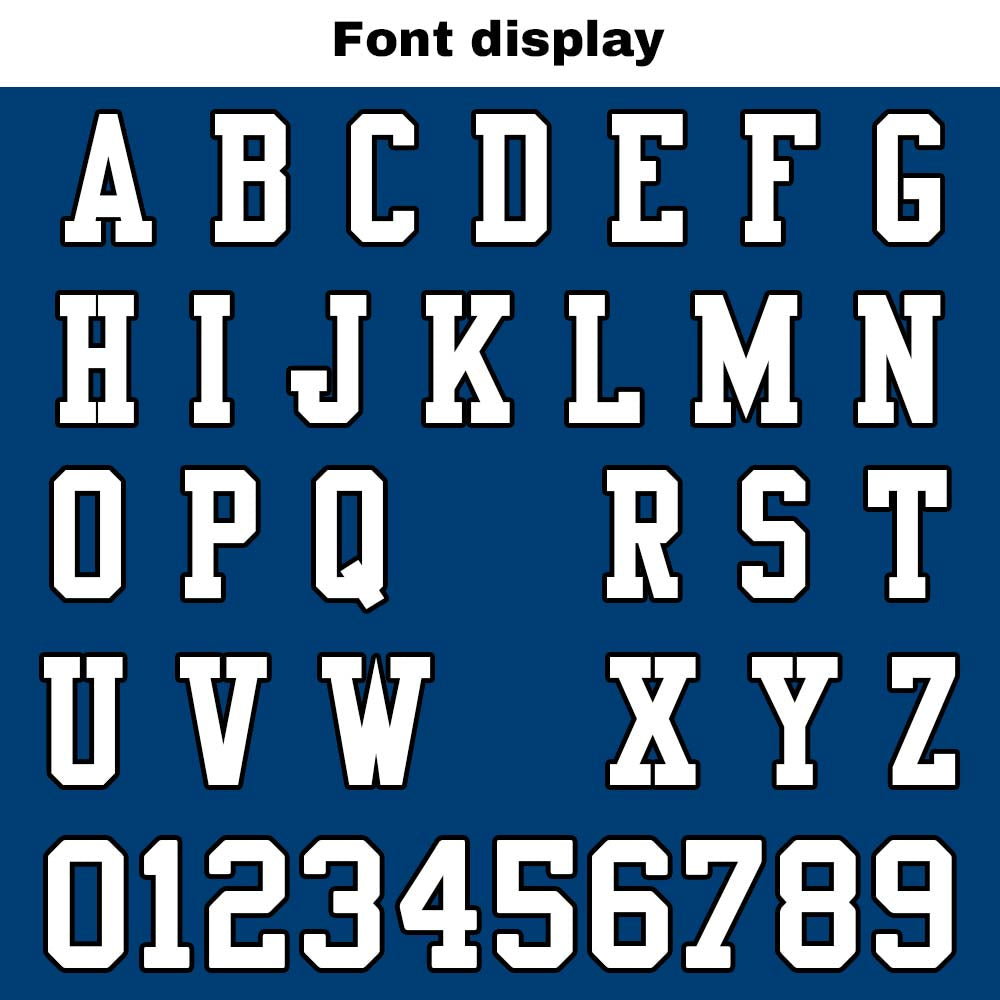Camiseta de fútbol personalizada con nombre y número del equipo impresos y bordados-color azul