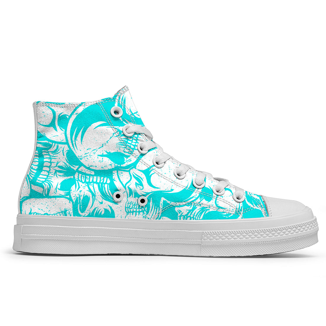 Resalta tu estilo con las zapatillas de lona de caña media Skeleton para hombre y mujer
