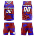 Uniforme de baloncesto rojo real personalizado con tu logotipo-nombre y número impresos