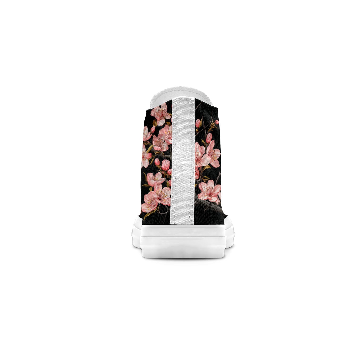 Elegancia Floral: Zapatillas de lona unisex de media caña -Adéntrate en la primavera con la elegante belleza de los estampados de flores de ciruelo para hombres y mujeres