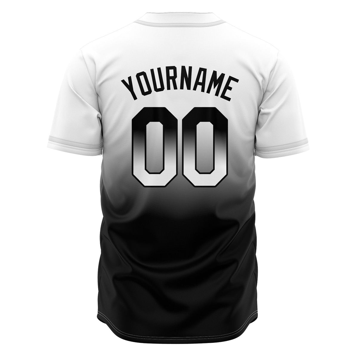 Camisetas de béisbol personalizadas con degradado nombre número y logotipo