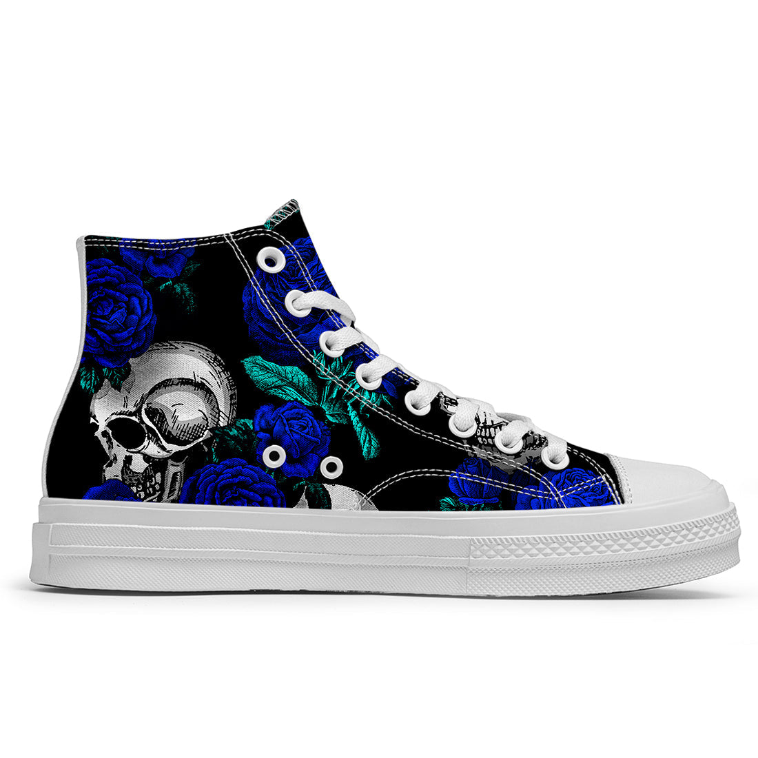 Resalta tu estilo con las zapatillas de lona de caña media Skeleton para hombre y mujer