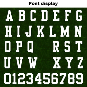 Camiseta de fútbol personalizada con nombre y número del equipo impresos y bordados-color verde oscuro