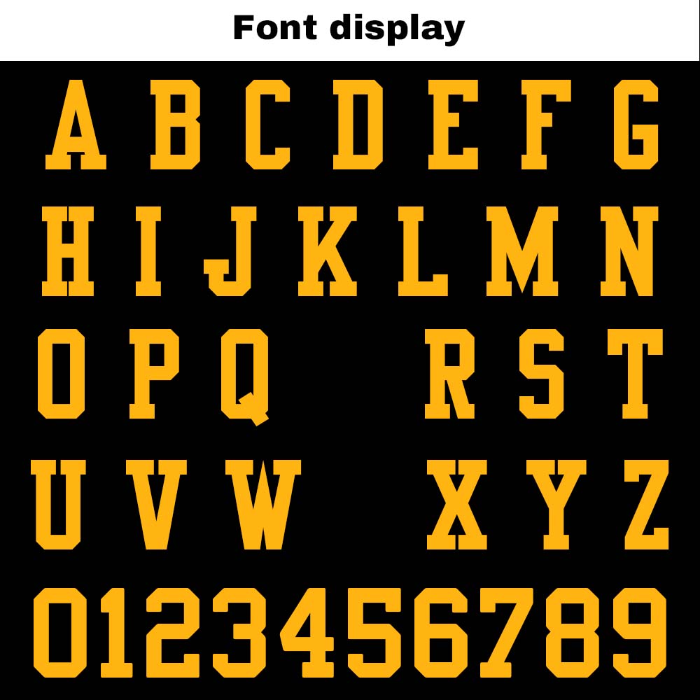 Camiseta de fútbol personalizada con nombre y número del equipo impresos y bordados-color negro y amarillo