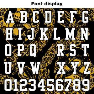 Camiseta de fútbol personalizada con nombre y número del equipo bordados y estampados-color oro hueso