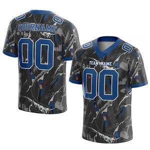 custom authentic football jersey camouflage-royal