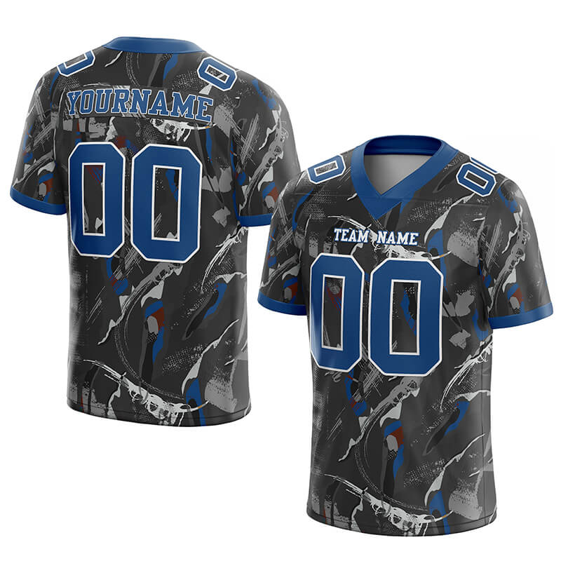 custom authentic football jersey camouflage-royal