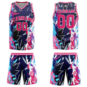 Uniforme de baloncesto personalizado de color rojo roto con tu logotipo-nombre y número impresos