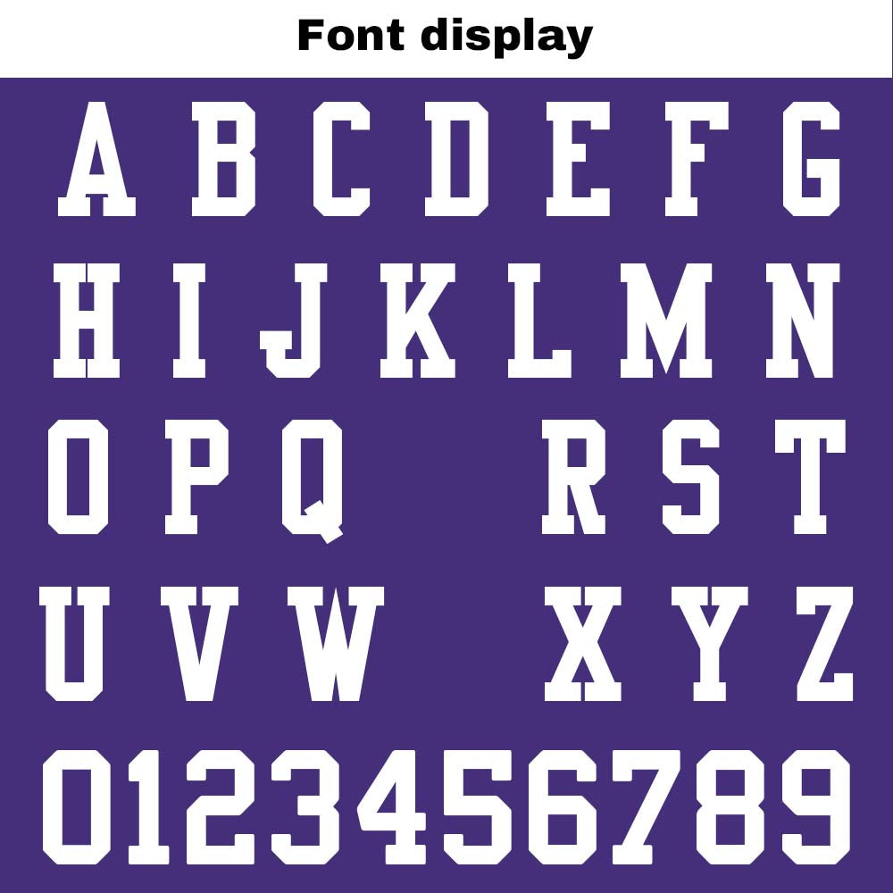 Camiseta de fútbol personalizada con nombre y número del equipo bordados-color morado y blanco