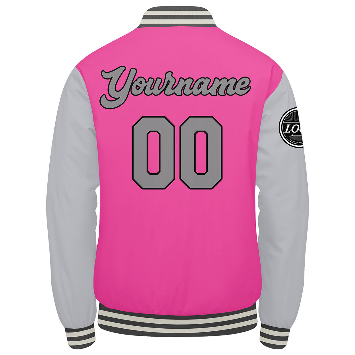 Chaqueta universitaria personalizada estilo Letterman para hombres-mujeres y jóvenes-color rosa
