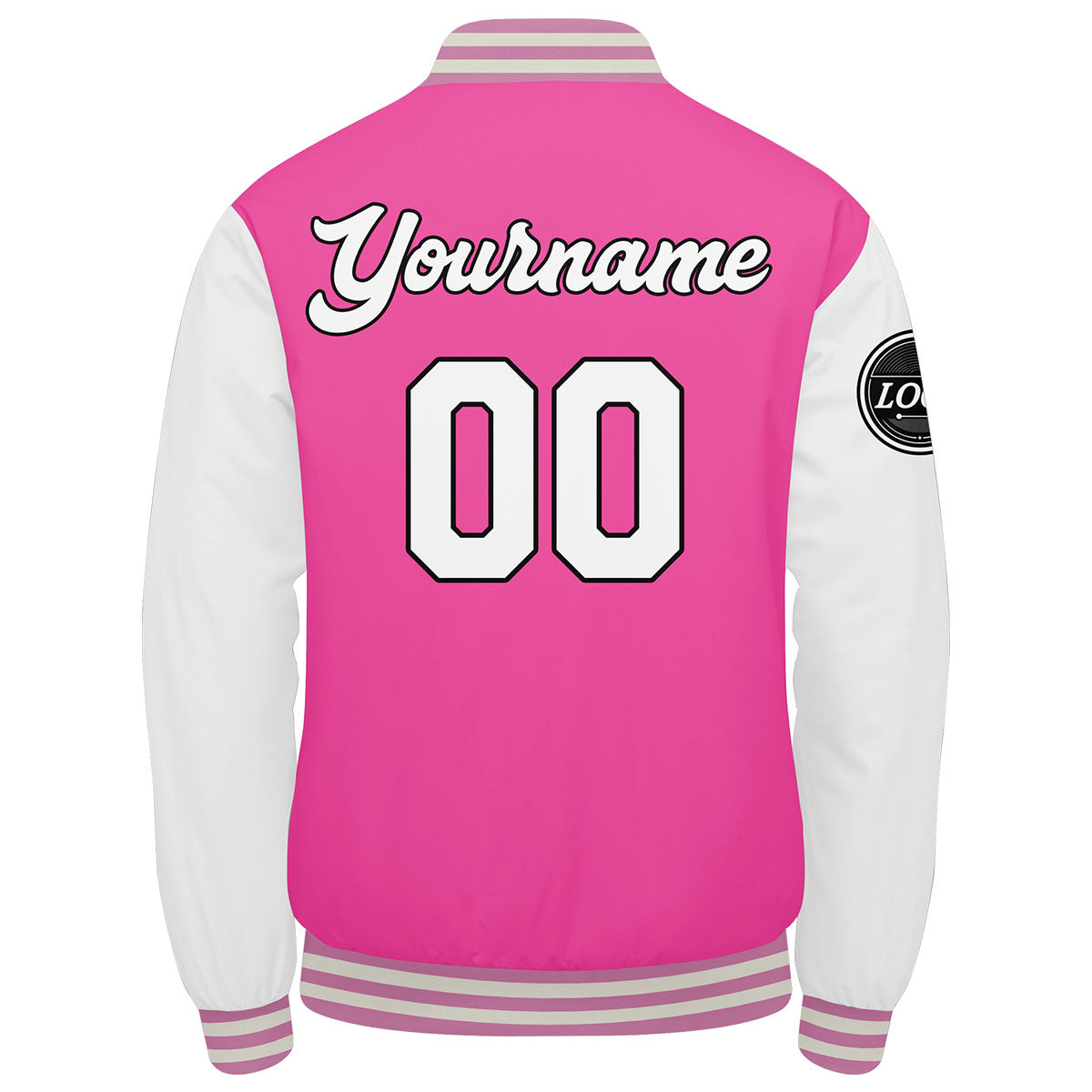 Chaqueta universitaria personalizada estilo Letterman para hombres-mujeres y jóvenes-color rosa
