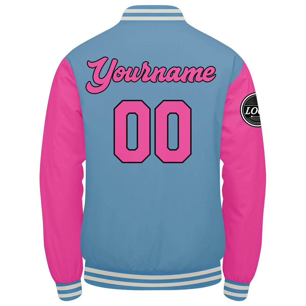 Chaqueta universitaria personalizada estilo Letterman para hombres-mujeres y jóvenes-color rosa
