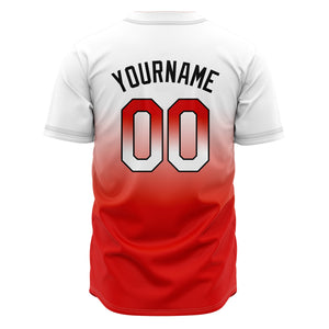 Camisetas de béisbol personalizadas con degradado nombre número y logotipo
