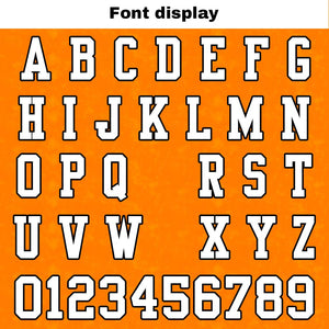 Camiseta de fútbol personalizada con nombre y número del equipo impresos y bordados-color naranja