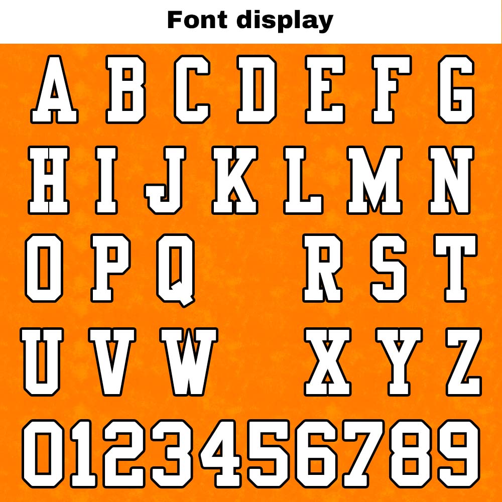 Camiseta de fútbol personalizada con nombre y número del equipo impresos y bordados-color naranja