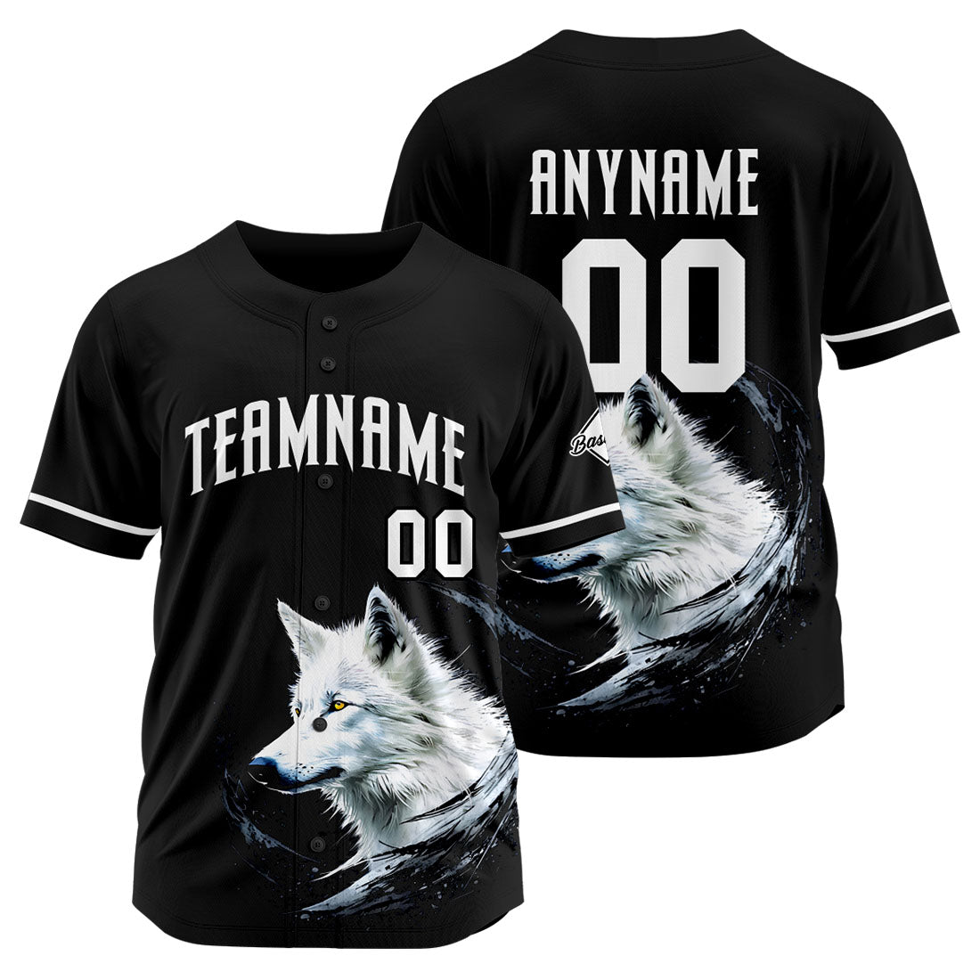 Uniformes de béisbol personalizados Wolf-Black de alta calidad para niños y adultos & optimizados para el rendimiento