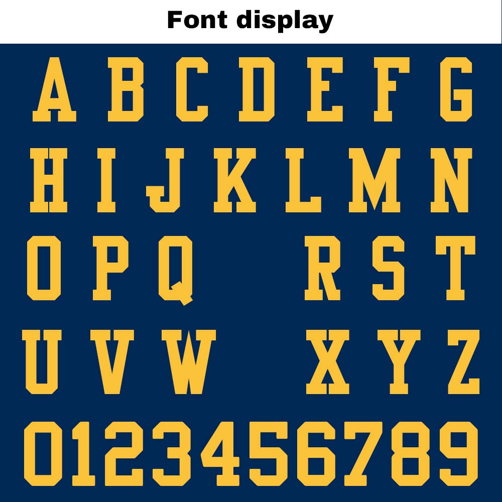 Camiseta de fútbol personalizada con nombre y número del equipo bordados-color azul marino y blanco