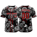 Camiseta de béisbol personalizada para hombres mujeres ni?os y jóvenes con bordados e impresión en gris y rojo