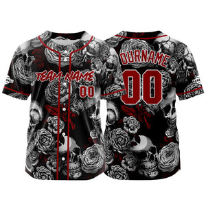 Camiseta de béisbol personalizada para hombres mujeres ni?os y jóvenes con bordados e impresión en gris y rojo