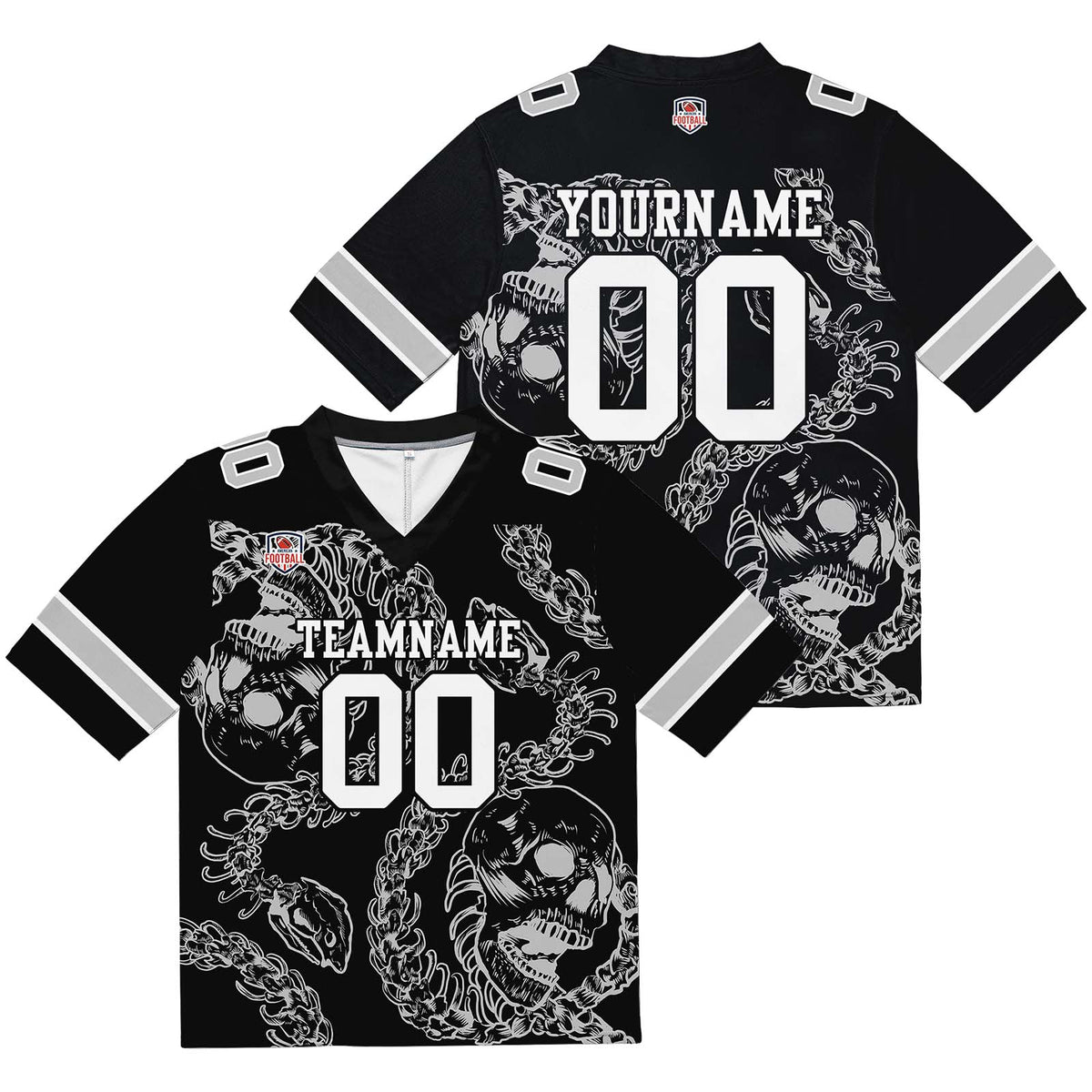 Camiseta de fútbol personalizada con nombre y número del equipo bordados y estampados-color gris hueso