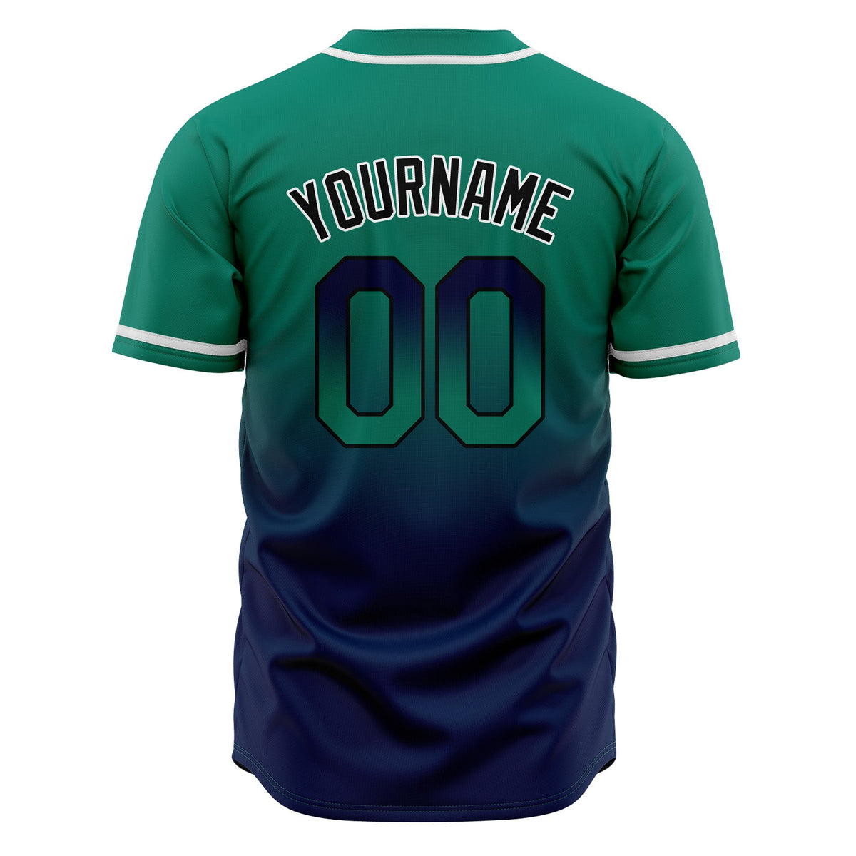 Camisetas de béisbol personalizadas con degradado nombre número y logotipo
