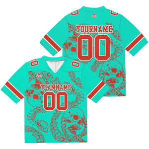 Camiseta de fútbol personalizada con nombre y número del equipo bordados y estampados-color azul marino