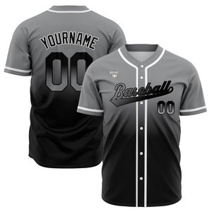 Camisetas de béisbol personalizadas con degradado nombre número y logotipo