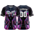 Camiseta de béisbol personalizada para hombres mujeres ni?os y jóvenes con bordados y estampados en color rosa
