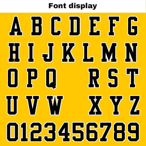 Camiseta de fútbol personalizada con nombre y número del equipo impresos y bordados-color amarillo y negro