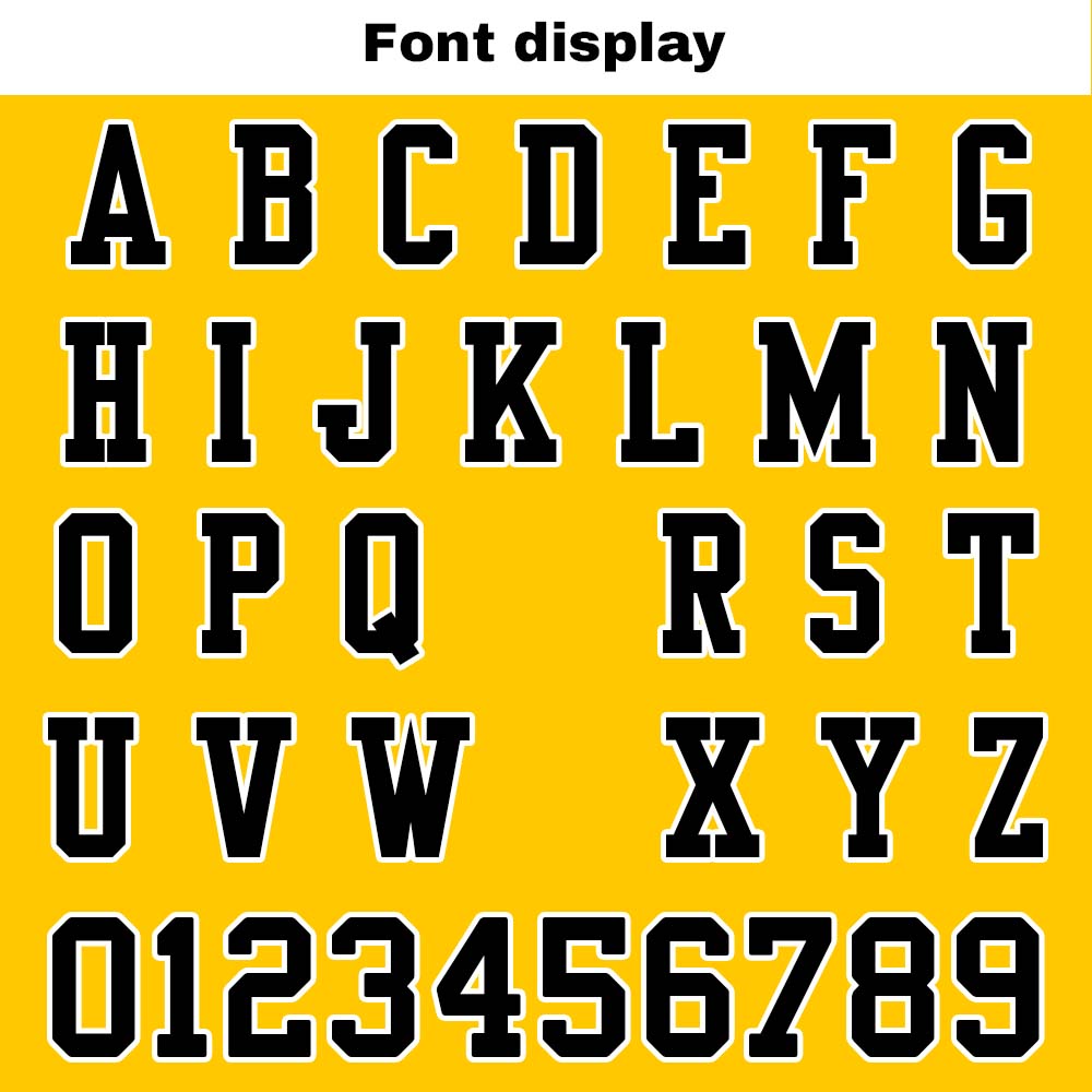 Camiseta de fútbol personalizada con nombre y número del equipo impresos y bordados-color amarillo y negro