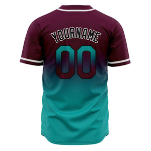 Camisetas de béisbol personalizadas con degradado nombre número y logotipo