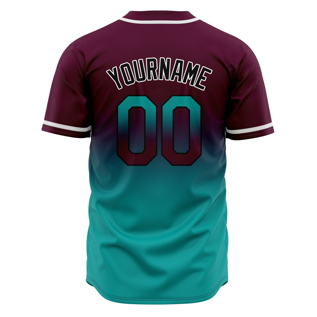 Camisetas de béisbol personalizadas con degradado nombre número y logotipo