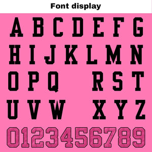 Camiseta de fútbol personalizada con nombre y número del equipo impresos y bordados-color rosa