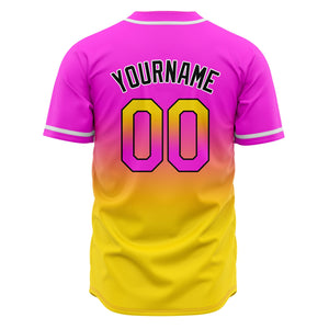 Camisetas de béisbol personalizadas con degradado nombre número y logotipo