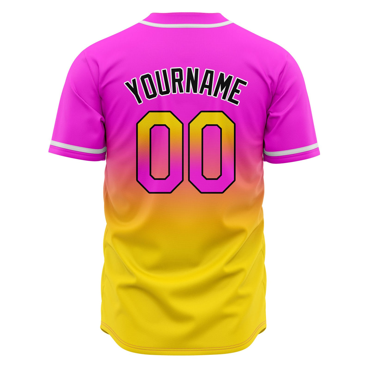 Camisetas de béisbol personalizadas con degradado nombre número y logotipo
