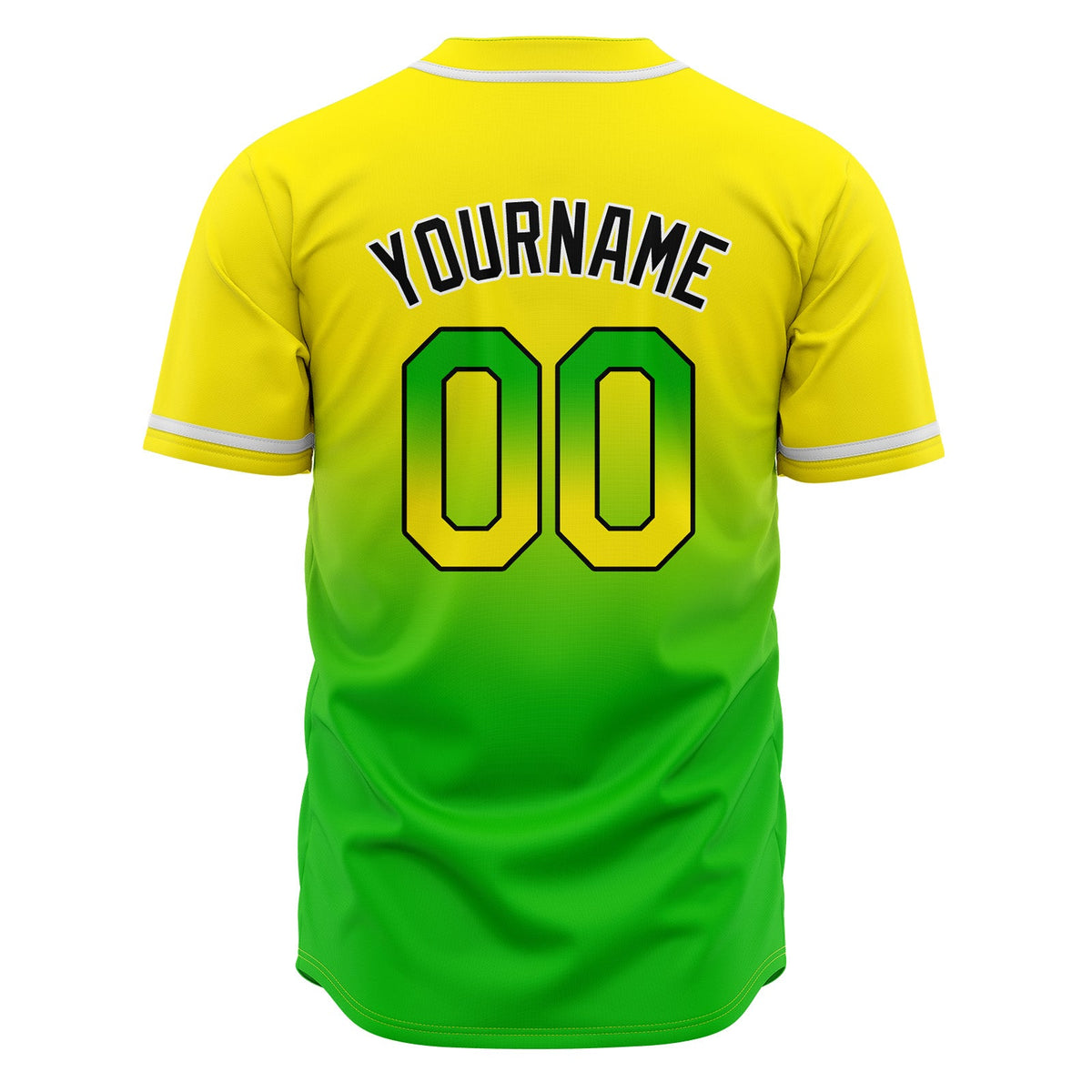 Camisetas de béisbol personalizadas con degradado nombre número y logotipo
