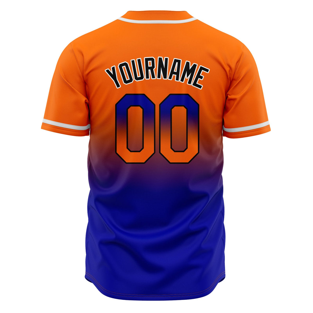 Camisetas de béisbol personalizadas con degradado nombre número y logotipo
