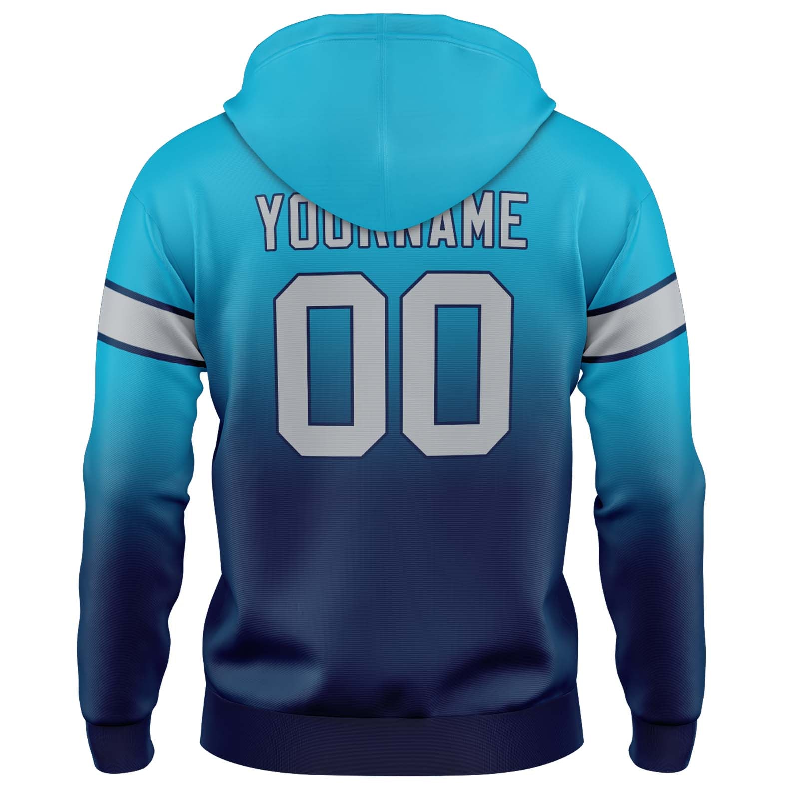 Sudadera con capucha personalizada con degradado para hombre-mujer-niña o niño Imprime tu logotipo-nombre o número