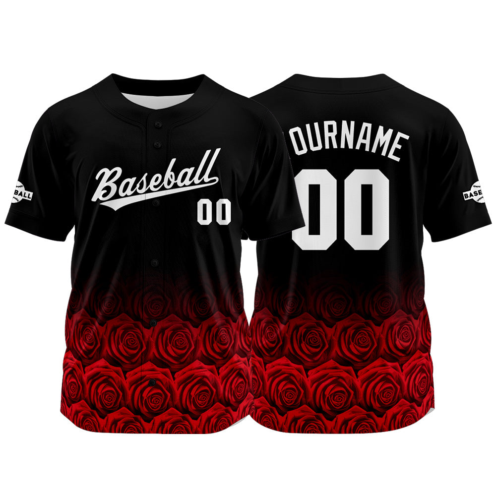 Camiseta de béisbol con dise?o personalizado estampado a todo color rosa