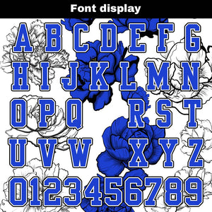 Camiseta de fútbol personalizada con nombre y número del equipo bordados-color blanco y azul marino