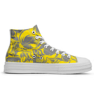 Resalta tu estilo con las zapatillas de lona de caña media Skeleton para hombre y mujer