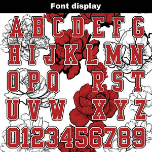Camiseta de fútbol personalizada con nombre y número del equipo bordados-color blanco y rojo