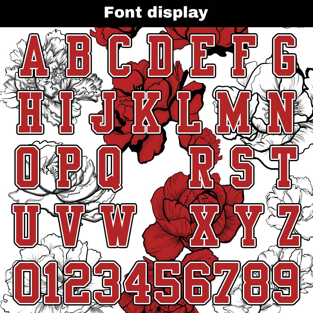 Camiseta de fútbol personalizada con nombre y número del equipo bordados-color blanco y rojo