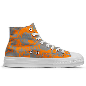 Resalta tu estilo con las zapatillas de lona de caña media Skeleton para hombre y mujer