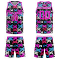 Uniforme de baloncesto rosa palo personalizado con tu logotipo-nombre y número impresos