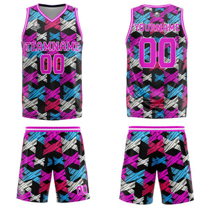 Uniforme de baloncesto rosa palo personalizado con tu logotipo-nombre y número impresos