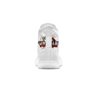 Resalta tu estilo con zapatillas de lona de media caña con estampado de grafiti para hombre y mujer