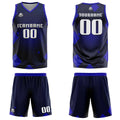 Uniforme de baloncesto Geometría Personalizada Royal con tu Logotipo-Nombre y Número Impreso