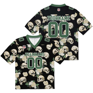 Camiseta de fútbol personalizada con nombre y número del equipo bordados y estampados (Crawl-Green)