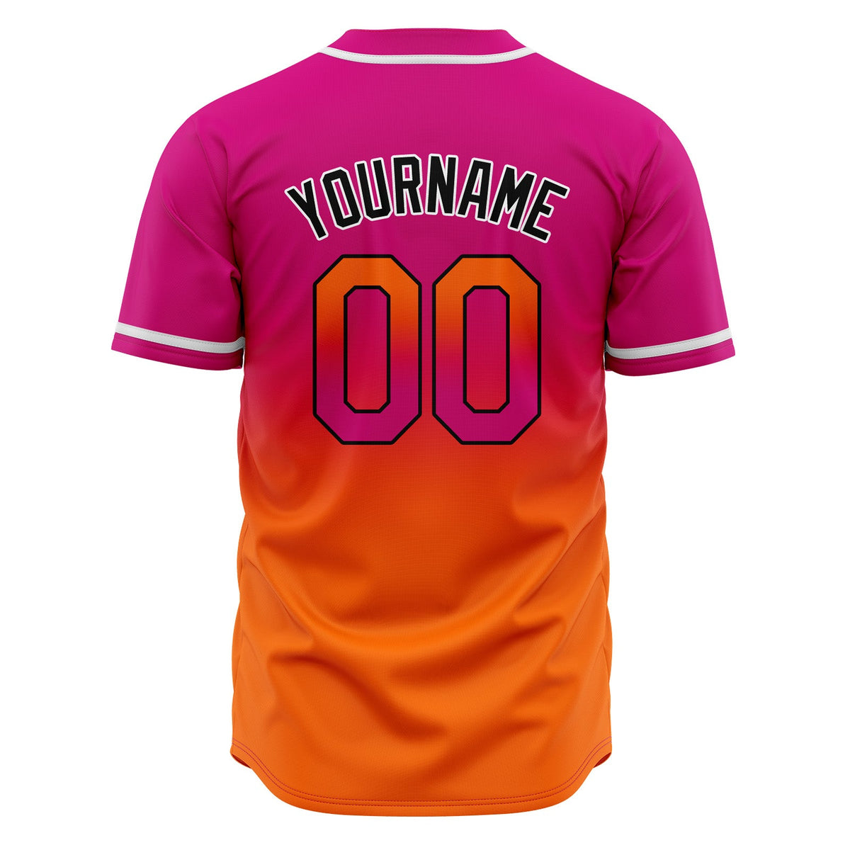Camisetas de béisbol personalizadas con degradado nombre número y logotipo
